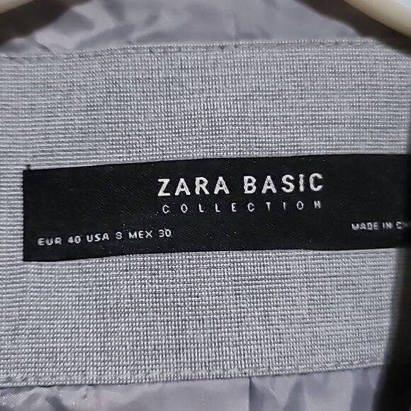 Zara Women's Gray Blazer Sz 8 - Picture 7 of 7